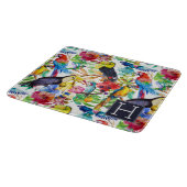 Kleurrijke Waterverf | Voeg je Initiaal toe Snijplank (Hoek)