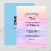 Kleurrijke waterverf voegt jouw naam bewerkbare te kaart (Voorkant / Achterkant)