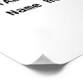 Kleurrijke waterverf voegt jouw naam bewerkbare te poster (Hoek)