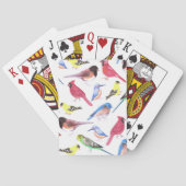 Kleurrijke waterverf vogels in meerdere kleuren pokerkaarten (Achterkant)