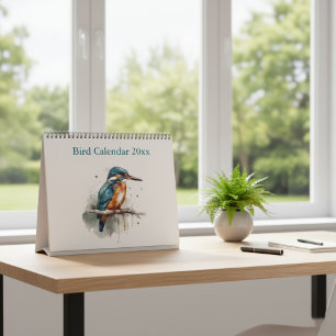 Kleurrijke Waterverf Vogels van de Wereld, op maat Kalender