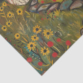 Kleurrijke Waterverf volkskunst lichthuizen Tissuepapier (Detail)