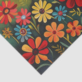 Kleurrijke Waterverf volkskunst lichthuizen Tissuepapier (Detail)