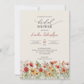 Kleurrijke waterverf voorjaar wilde bloemen bruid kaart (Voorkant)