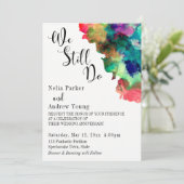 Kleurrijke Waterverf "We doen het nog steeds" Hern Kaart (Staand voorkant)