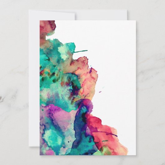 Kleurrijke Waterverf "We doen het nog steeds" Hern Kaart (Achterkant)