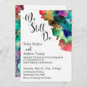 Kleurrijke Waterverf "We doen het nog steeds" Hern Kaart (Voorkant / Achterkant)