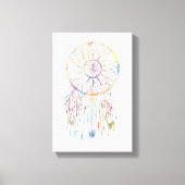 Kleurrijke Waterverf Whimsical Dreamcatcher Canvas Afdruk (Voorkant)