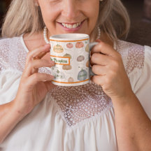 Kleurrijke waterverf wijnstokken pompoen patch