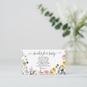  Kleurrijke Waterverf Wildbloem Informatiekaartje (Staand voorkant)