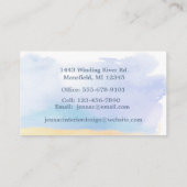 Kleurrijke Waterverf Wildbloemen Visitekaartje (Achterkant)