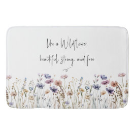 Kleurrijke Waterverf Wilde bloem Badmat
