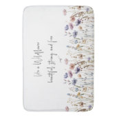 Kleurrijke Waterverf Wilde bloem Badmat (Voorkant Verticaal)