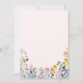 Kleurrijke Waterverf Wilde bloem Beweide Retiremen Kaart (Achterkant)