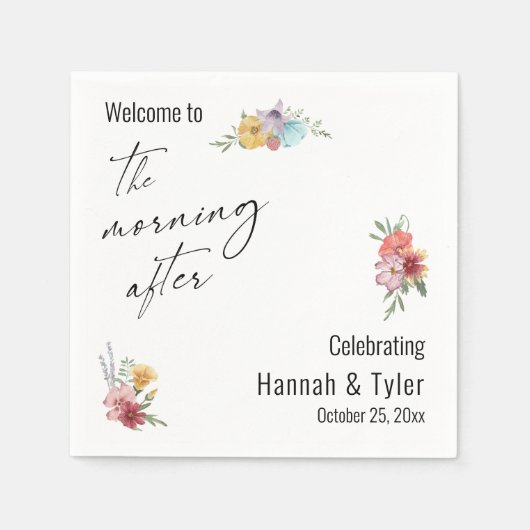 Kleurrijke Waterverf Wilde Bloem De Ochtend Erna Servet (Voorkant)