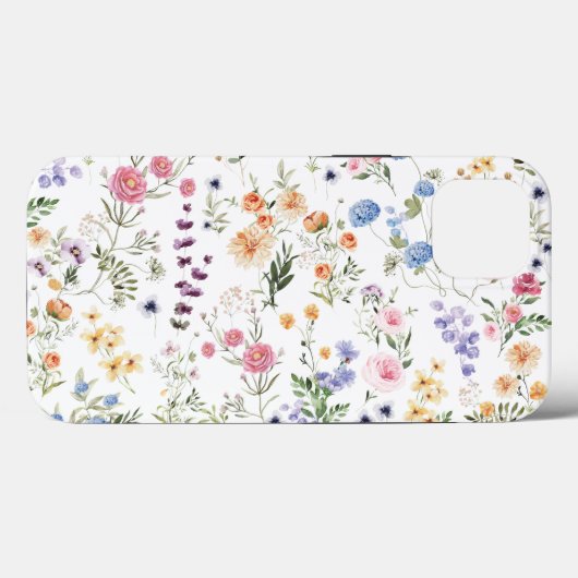 Kleurrijke Waterverf Wilde bloem Meadow Case-Mate iPhone Case (Achterkant (horizontaal))