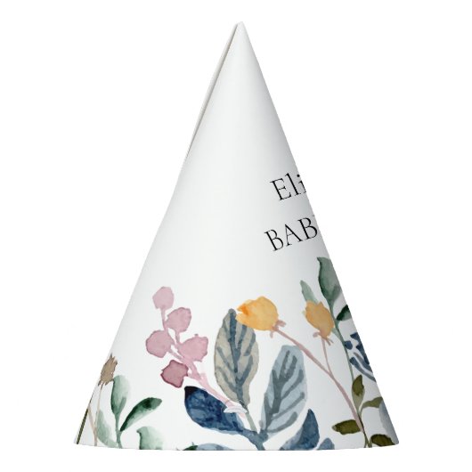 Kleurrijke Waterverf Wilde bloem Meadow Feesthoedjes (Links)