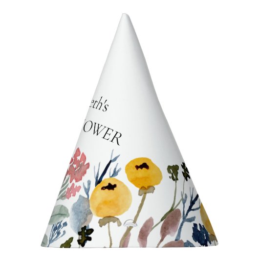 Kleurrijke Waterverf Wilde bloem Meadow Feesthoedjes (Rechts)