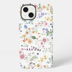 Kleurrijke Waterverf Wilde bloem Meadow iPhone 13 Hoesje