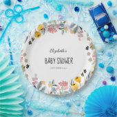 Kleurrijke Waterverf Wilde bloem Meadow Papieren Bordje (Feest)