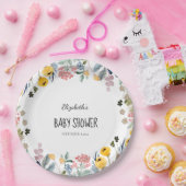 Kleurrijke Waterverf Wilde bloem Meadow Papieren Bordje (Feest)