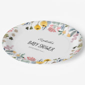 Kleurrijke Waterverf Wilde bloem Meadow Papieren Bordje (Gekanteld)