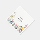 Kleurrijke Waterverf Wilde bloem Meadow Servet (Hoek)