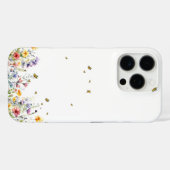 Kleurrijke Waterverf Wilde Bloem met Vlinder Case-Mate iPhone Case (Achterkant (horizontaal))
