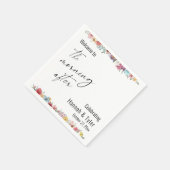 Kleurrijke Waterverf Wilde bloem na de ochtend Servet (Hoek)