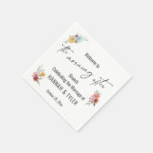 Kleurrijke Waterverf Wilde bloem na de ochtend Servet (Hoek)