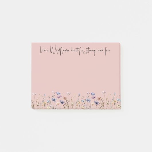 Kleurrijke Waterverf Wilde bloem Post-it® Notes (Voorkant)