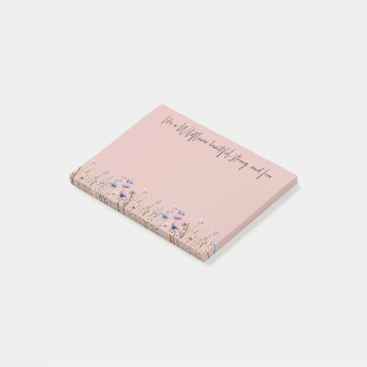 Kleurrijke Waterverf Wilde bloem Post-it® Notes (Schuin)