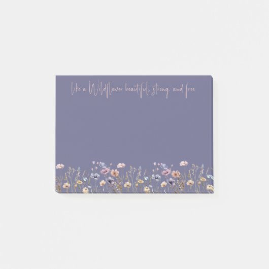 Kleurrijke Waterverf Wilde bloem Post-it® Notes (Voorkant)