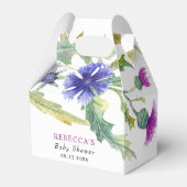 Kleurrijke waterverf wilde bloemen Baby shower Bedankdoosjes (Voorkant Zijde)