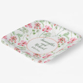 Kleurrijke Waterverf Wilde Bloemen Bruiloft Papieren Bordje (Gebogen)