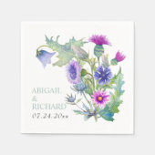 Kleurrijke waterverf wilde bloemen bruiloft servet (Voorkant)