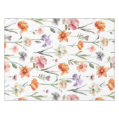 Kleurrijke Waterverf Wilde bloemen Patroon Tafelkleed (Voorkant (Horizontaal))