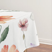 Kleurrijke Waterverf Wilde bloemen Patroon Tafelkleed (Voorbeeld)