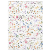 Kleurrijke Waterverf Wilde bloemen Tuin Tafelkleed (Voorkant)