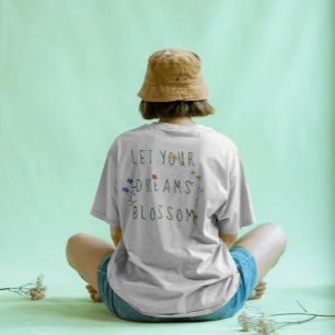 Kleurrijke Waterverf Wilde Bloemen Zomer Citaat T-shirt