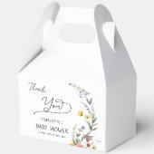 Kleurrijke Waterverf Wildflower Baby shower Bedankdoosjes (Achterkant)