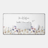 Kleurrijke Waterverf Wildflower Desk Mat (Keyboard & Muis)