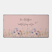 Kleurrijke Waterverf Wildflower Desk Mat (Voorkant)