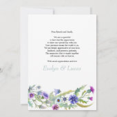 Kleurrijke waterverf wildflower foto bruiloft bedankkaart (Achterkant)