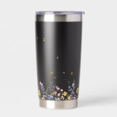 Kleurrijke Waterverf Wildflower met Butterfly Geïsoleerde Drinkbeker (Links)