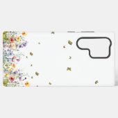 Kleurrijke Waterverf Wildflower met Butterfly Samsung Galaxy Hoesje (Achterkant horizontaal)
