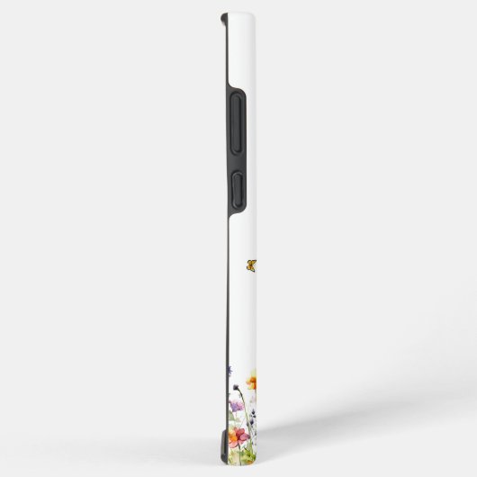 Kleurrijke Waterverf Wildflower met Butterfly Samsung Galaxy Hoesje (Rechterkant)