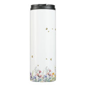 Kleurrijke Waterverf Wildflower met Butterfly Thermosbeker (Achterkant)