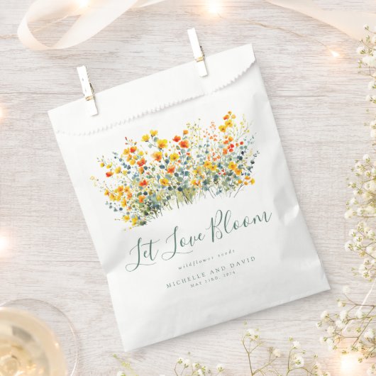Kleurrijke Waterverf Wildflower Seed Bruiloft Bedankzakje (Geknipt)