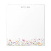 Kleurrijke Waterverf Wildflower wilde ideeën Notitieblok (Voorkant)